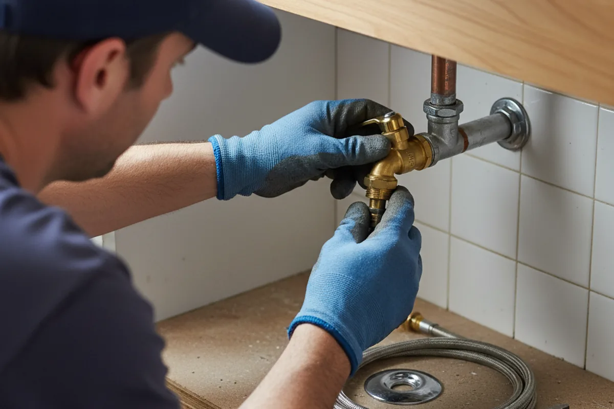 Shutoff valve and fitting work during Emergency Plumbing in Fishers